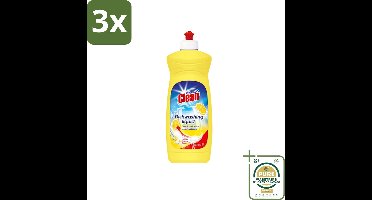 3 x At Home - Clean - Afwasmiddel - Lemon - Stralend Schone Vaat - 500 ml - Grootverpakking - Afwasmiddel - Vaat Reinigen - Vet Verwijderen - Citroengeur - Stralend Schone Vaat