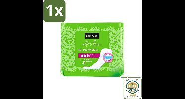 1 x Sence - Normaal - Maandverband - Zonder Vleugels - 12 Maandverbanden- Maandverband - Menstruatie - Absorptie - Hygiëne - Comfort