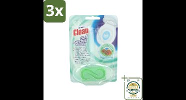 3 x At Home - Clean - Toiletblok - 3in1 Active - Pine Power - Neutraliseert & Reinigt - 1 Blok - Grootverpakking - Toiletblok - Reinigen Toilet - Neutraliseren Geuren - Fris Toilet - 3 In 1 Toilet