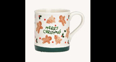 Gingerbread mok Merry Christmas, groen, (B/H/D) 13x10x8cm, 350ml