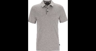 BOSS Palosh slim fit heren polo - pique - zilver