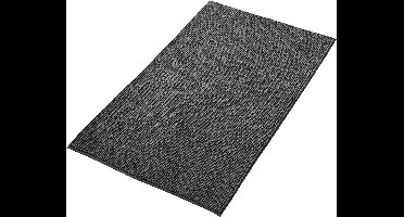 Badmat - 70 x 120 cm (Rechthoekig) - Anti-Slip - Super absorberend - machinewasbaar - Polyester - Glad geweven - Hoogpolig - Thermoplastisch rubber (TPR) - Gewicht : 1150 Gram - Kleur : Donkergrijs
