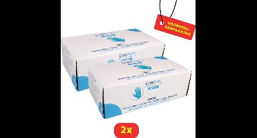 ComFort Nitril handschoenen - ongepoederd - Maat S - Blauw - 2 x 100 stuks - Voordeelverpakking!