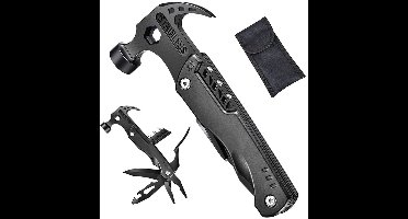 Opvouwbare 16-in-1 multitool survivalset met hamer, tang, mes en schroevendraaier - Jachtaccessoires voor kamperen, wandelen en noodgevallen