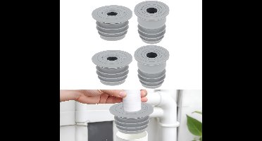 4 stuks afdichtingspluggen - voor afvoerbuizen - siliconen afvoerbuizen - voor wasmachines - geurwerende stop voor wasmachineslangen - keukenafvoeren, badkamers en afvoerkanalen