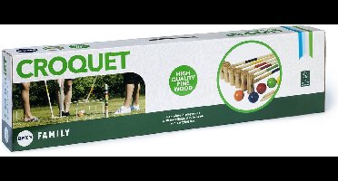 Bex Croquet Family – Houten Croquet Spel – Klassiek Tuinspel Voor 6 Spelers – Grenenhout Uitvoering – Complete Set Met Draagtas – Vanaf 8 Jaar