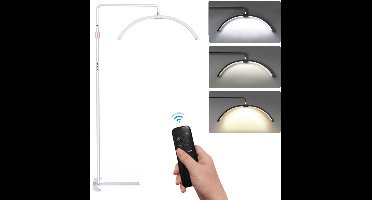 LuminexPro M5 Moonlight – Professionele LED Booglamp – 36W – 3200K-5600K – Dimbaar – CRI 90+ – Afstandsbediening – Make-up & Beauty Verlichting