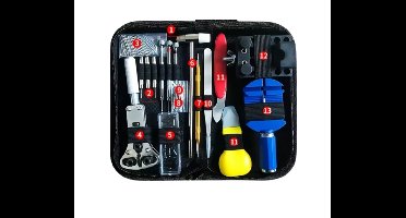 147-delige Horloge Reparatieset – Complete Gereedschapskit voor Uurwerkonderhoud – Kastopener, Bandpin Tools & Precisieschroevendraaiers – Inclusief Opbergdoos