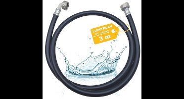 Warme Water toevoerslang 3m voor Wasmachines en Vaatwassers - 90 Graden Metalen Schroefdraad