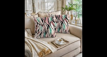 Boraboi® Luxe Decoratieve Kussenhoezen set van 2 , Zachte Suède Touch- 50x50cm -(Kleurrijk)