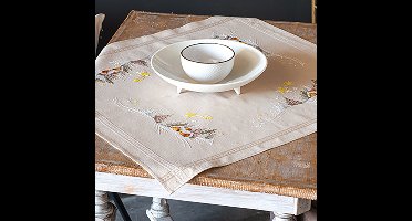 Vervaco - Tafelkleed kit - Kerst - Winterlandschap met ster - PN-0179557 - Borduren - Borduurpakket - Borduurpakket volwassenen - Borduurpakket kind