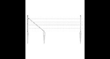 vidaXL - Hekpaal. - Zilverkleurig