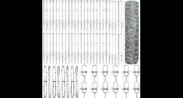 vidaXL - Hekpaal. - Zilverkleurig