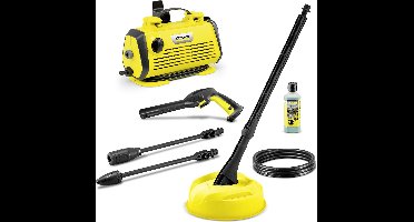 Kärcher K 3 Horizontal Plus Home Hogedrukreiniger - 120 bar - 380 l/u - 25 m²/u - Terrasreiniger T 1 - Geschikt voor oa. auto - fietsen - kleine terrassen - balkon - tuinset en motoren