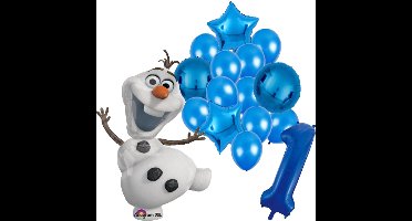 Olaf Frozen ballon set - 58x104cm - Folie Ballon - Olaf - Frozen - Themafeest - 1 jaar - Verjaardag - Ballonnen - Versiering - Helium ballon