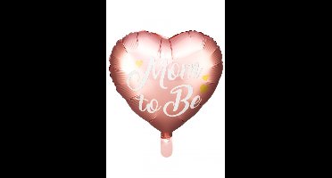 Folie ballon Mom To Be roze 35 cm
