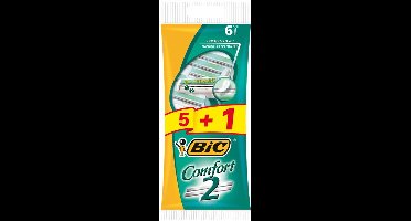3 x 6 BIC Comfort 2 Wegwerpscheermesjes voor mannen