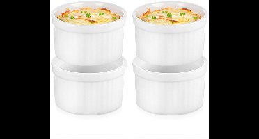 Snackkommen Keramiek 6 cm, 40 ml 4 stuks - Snackkom - Dipschalen - Set - Kleine Komen voor Dipsauzen en Snacks