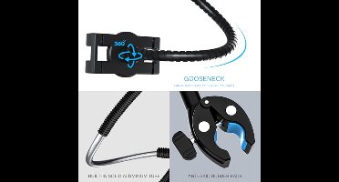Tablethouder voor Steun, Verbeterde Flexibele Aluminium Zwanenhals voor Tablets en Mobiele Telefoons