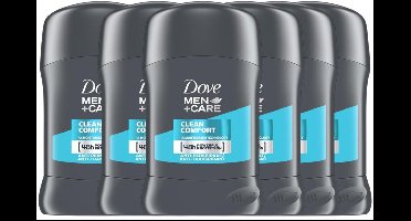 Dove Men+Care Clean Comfort – Anti-Transpirant Stick – 50 ml – 6-Pack – 48u Bescherming