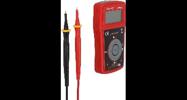 Velleman Digitale multimeter, geschikt voor het meten van DC-stroom, AC/DC-spanning, weerstand, inclusief meetsnoeren