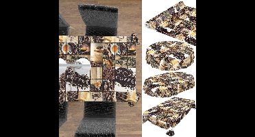 Afwasbaar Tafelkleed Tafelzeil Rond Ovaal Rechthoekig Koffiebruin