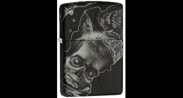 Zippo aansteker Softtouch Skull II - Choice Collection 2015/2016 - Black Matte - Laser Engrave