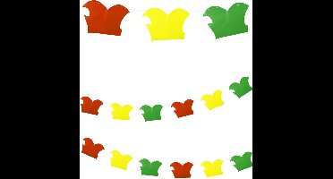 PVC Vlaggenlijn Prinsen muts rood geel groen brandvertragend