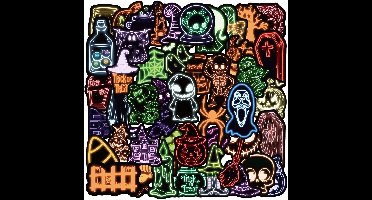 100 Stuks Neon Stickers Pakket - Creepy Halloween Stickers - Neon Graffiti Stickers - DIY Haunted House Stickers voor Waterflessen - Koffers - Fietsen - Auto's - Tablets - Kinderen en Volwassenen