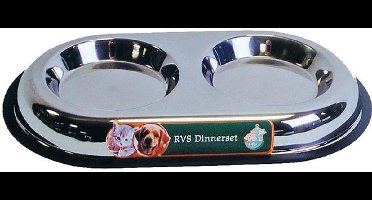 De Boon Voerbak voor Hond of Kat - Rvs Dinerset - 13 cm
