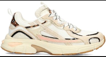 POSH by Poelman HARPER Dames Sneakers - Wit met gouden combinatie