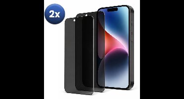 Privacy Screenprotector iPhone 14 / 14 Pro – Privacy Glass – 2-Pack – Anti-Spy – Gehard Glas 9H – Case Friendly