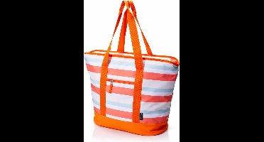HEM Koeltas 24 Liter Strandtas Oranje – Grote Koeltas met Rits, Koelvoering en Voorvak – Strand, Picknick & Boodschappen