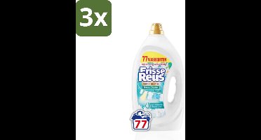 Frisse Reus - Vloeibaar Wasmiddel - Lotus - Witte Was - 77 Wasbeurten - Bulkverpakking - 3 stuks