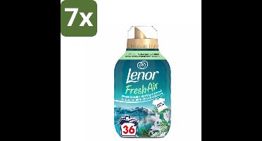 7 x Lenor – Wasverzachter – Fresh Air Noorderlicht - 36 Wasbeurten – 504 ml - Wasverzachter - Frisheid - Buitenluchtgeur - SolarDry - Wasverzachter Bakje