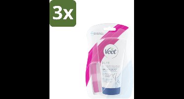Veet - Ontharingscrème - Gevoelige Huid In Douche - Gemakkelijk Gebruik - 150 ml - Bulkverpakking - 3 stuks