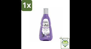 1 x Guhl - Shampoo - Zilverglans & Verzorging - 250 ml - Haarverzorging - Anti-geel Shampoo - Zilverglans Shampoo - Grijs Haar - Blond Haar