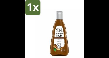 1 x Guhl - Shampoo - Colorshine Bruin - 250 ml - Bruin Haar Shampoo - Kleurverdieping Haar - Glans Haar - Gekleurd Haar Verzorgen - Kukui-nootolie Shampoo