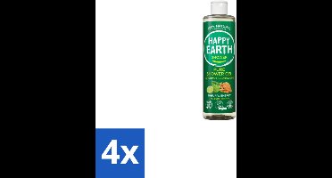 4 x Happy Earth – Douchegel – 100% Natuurlijk Bergamot Cedarwood – 300 ml - Douchegel Bergamot Cederhout - Natuurlijke Douchegel - Vegan Douchegel - Biologische Douchegel - Huidvriendelijke Douchegel