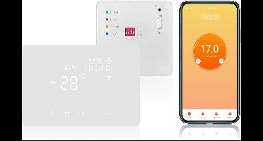 Thermostaat voor cv - Draadloos met Wifi - Met App - Grijs
