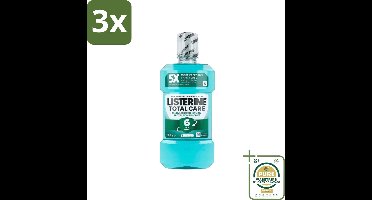 3 x Listerine – Mondwater – Total Care – Tandvleesbescherming – 500 ml - Grootverpakking - Koffiezetapparaat