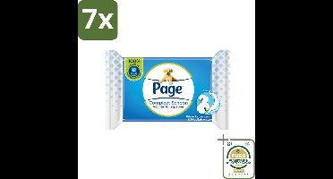 7 x Page – Vochtig Toiletpapier – Navulling – 38 doekjes - Grootverpakking - Koffiezetapparaat