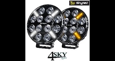 SKYLED Jupiter+ 9X Led verstraler met positielicht wit/amber powerboost 13.000 lumen IP69K drukwaterdicht