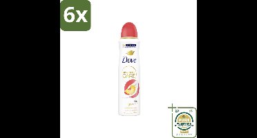 Dove Deodorant Spray - Perzik & Witte Bloesem - 150 ml - Voordeelverpakking - 6 stuks - Peach & White Blossom - Deodorant spray