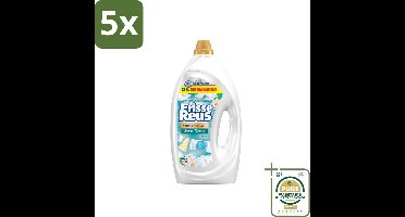 5 x Frisse Reus - Vloeibaar Wasmiddel - Lotus - Witte Was - 100 Wasbeurten - Grootverpakking - Witte Was - Vlekverwijdering - Frisheid - Wasbeurt - Wasmiddel