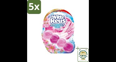 5 x Witte Reus - Toiletblok Brilliant Gel - Spring Rain - 1 Toiletblok - Grootverpakking - Toiletblok Gel - Reinigingsgel - Toilet Hygiëne - Frisse Geur Toilet - Gel Spoelbeurt