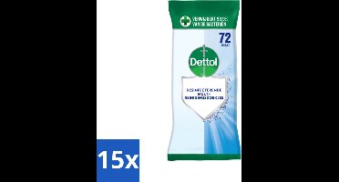Dettol - Reinigingsdoekjes Cleanser - Krachtige Hygiëne - Zonder Bleek - 72 Doekjes - Bulkverpakking - 15 stuks