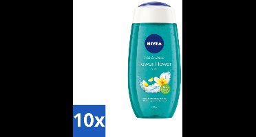 NIVEA - Douchegel - Hawaii Bloem & Olie - Verzorgend & Verfrissend - 250 ml - Bulkverpakking - 10 stuks