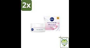 NIVEA - Essentials Dagcrème - Voedende Gezichtscrème - SPF 30 - Met Amandelolie & Sheaboter - Droge huid - 50 ml - Voordeelverpakking - 2 stuks - NIVEA dagcrème - Voeden dagcrème