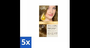 5 x Guhl - Crème-kleuring - No. 7 Middenblond Beschermend - Haarverf - Crèmekleuring - Middenblond - Haarverf - Grijsdekking - Beschermend Haarverf